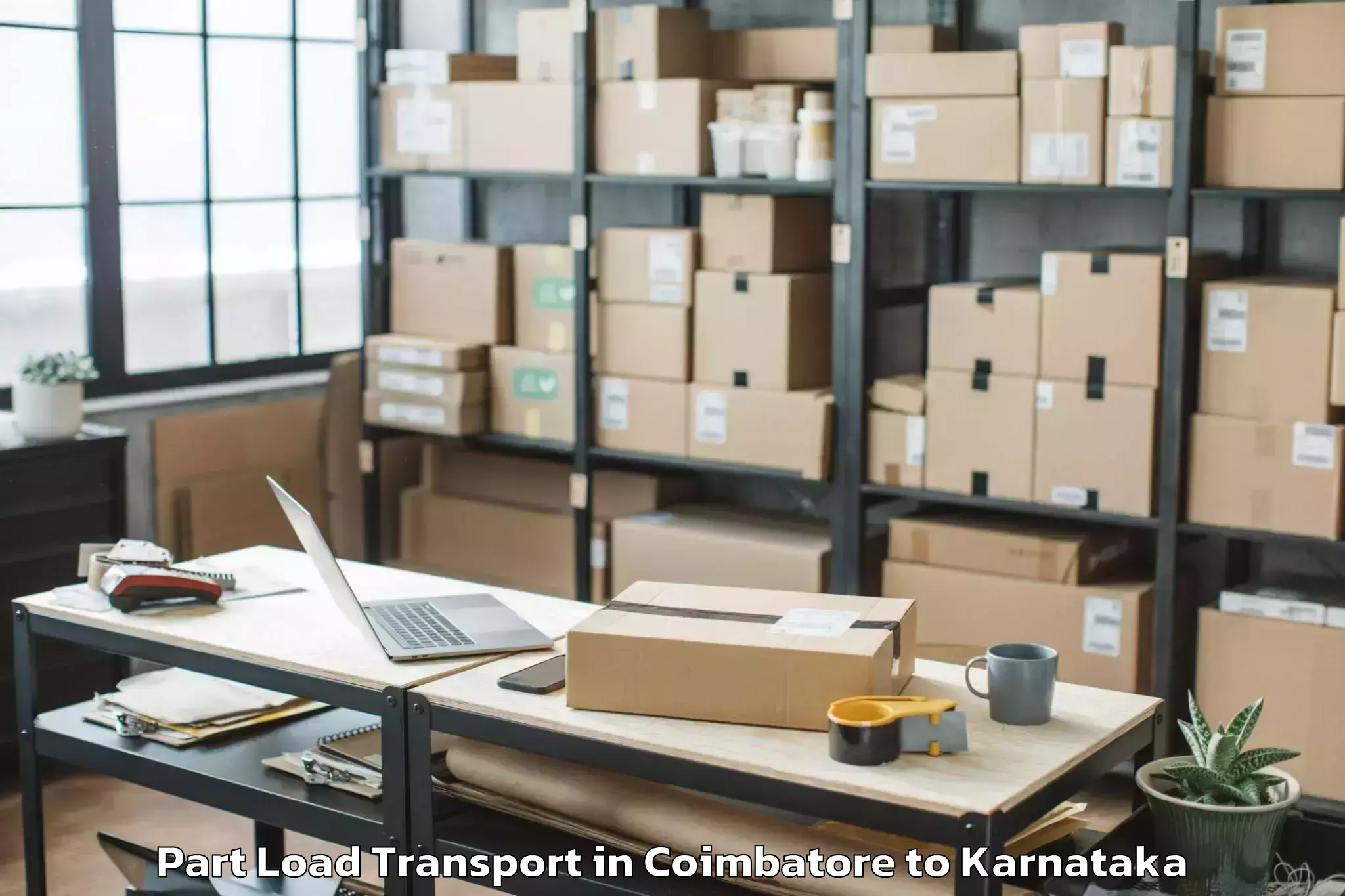 Reliable Coimbatore to Ranibennur Part Load Transport